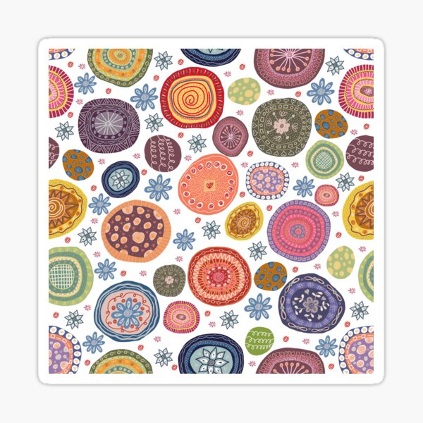 Colorful Whimsical Circles Sticker