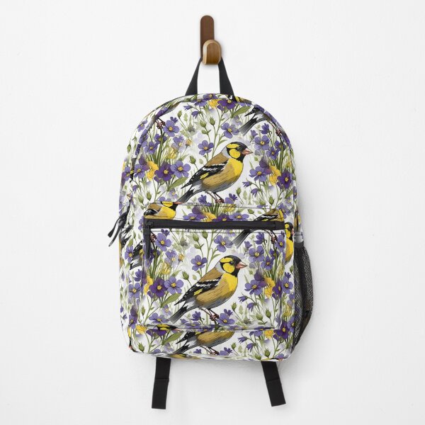 Item preview, Eastern Goldfinch Surrounded By Common Violet Flowers Pattern designed and sold by taiche.