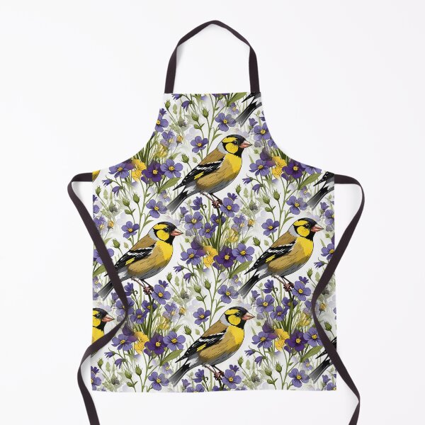 Item preview, Eastern Goldfinch Surrounded By Common Violet Flowers Pattern designed and sold by taiche.