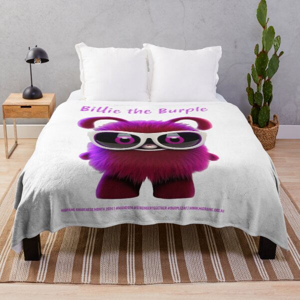 Item preview, Billie the Burple designed and sold by Migraine Australia.