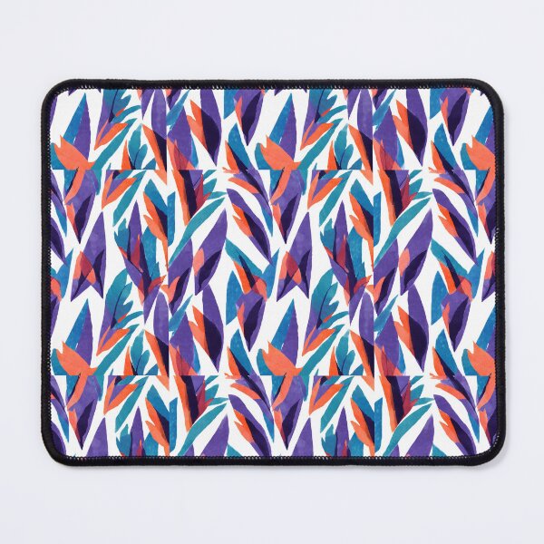 Item preview, colorful leaf abstract watercolor art with blue and purple hues designed and sold by AKRE R.