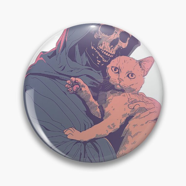 Item preview, The Death Cuddling his Cat Cute Gift Idea designed and sold by Samanthi007.