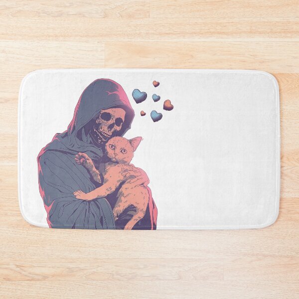Item preview, The Death Cuddling his Cat Cute Gift Idea designed and sold by Samanthi007.
