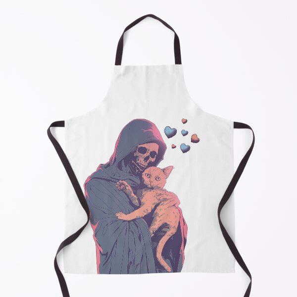 Item preview, The Death Cuddling his Cat Cute Gift Idea designed and sold by Samanthi007.