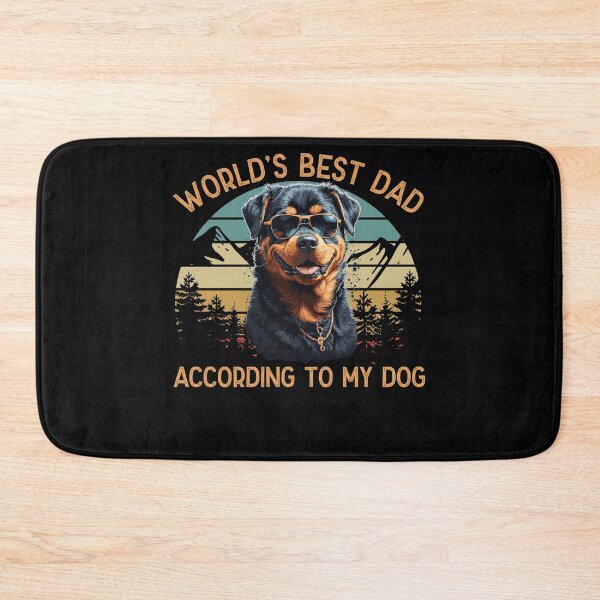 Item preview, World Best Dog Dad Rottweiler Funny Pet designed and sold by LuminOrb.