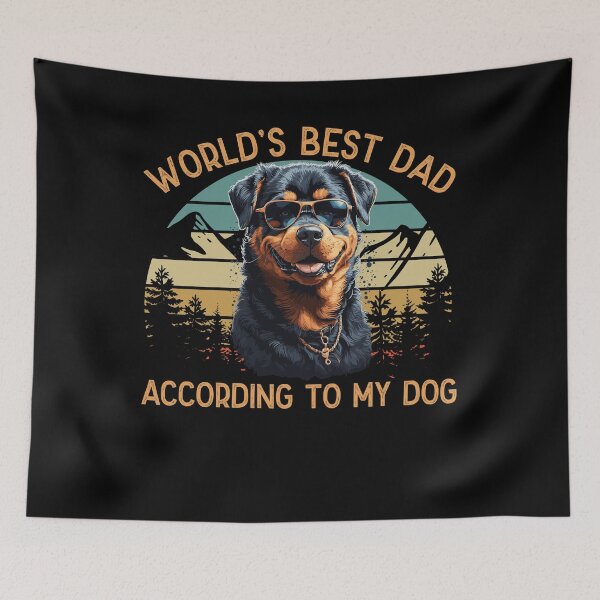 Item preview, World Best Dog Dad Rottweiler Funny Pet designed and sold by LuminOrb.