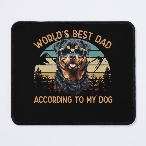 Item preview, World Best Dog Dad Rottweiler Funny Motifs designed and sold by LuminOrb.