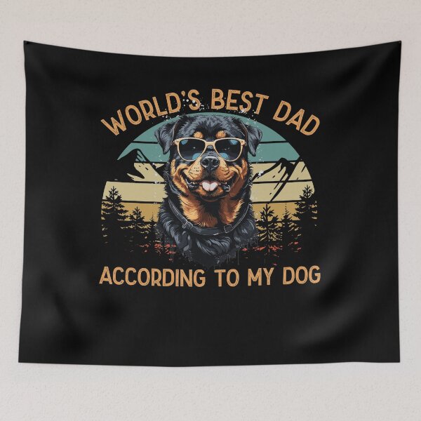 Item preview, World Best Dog Dad Rottweiler Funny Motifs designed and sold by LuminOrb.