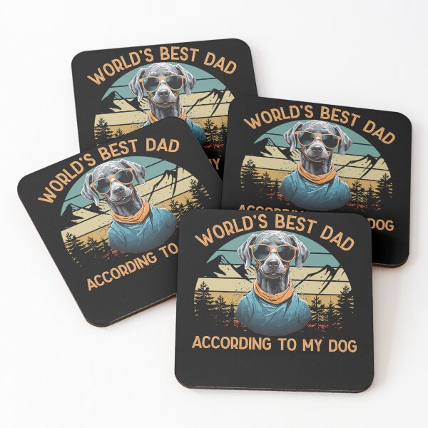 Item preview, World Best Dog Dad Weimaraner Funny Dogs designed and sold by LuminOrb.