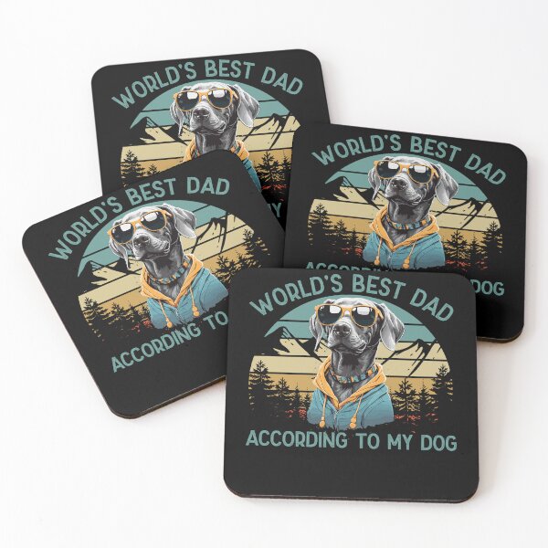 Item preview, World Best Dog Dad Weimaraner Funny Dogs designed and sold by LuminOrb.