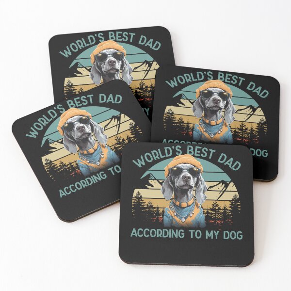 Item preview, World Best Dog Dad Weimaraner Dog Lover designed and sold by LuminOrb.