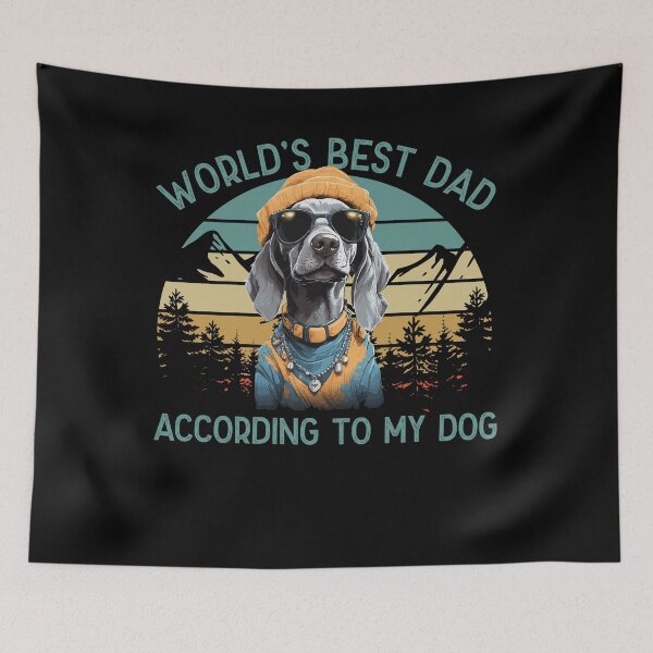 Item preview, World Best Dog Dad Weimaraner Dog Lover designed and sold by LuminOrb.