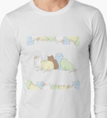 Cute cats illustration Long Sleeve T-Shirt