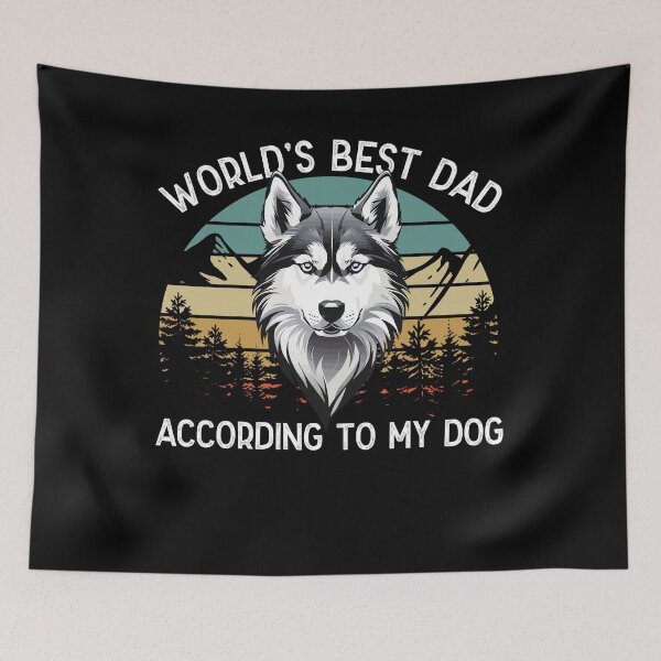 Item preview, World Best Dog Dad Siberian Husky Funny designed and sold by LuminOrb.