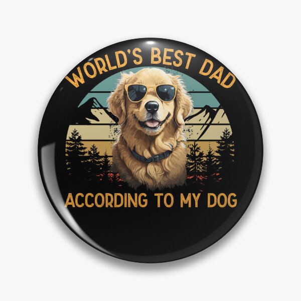 Item preview, World Best Dog Dad Golden Retriever Funny designed and sold by LuminOrb.