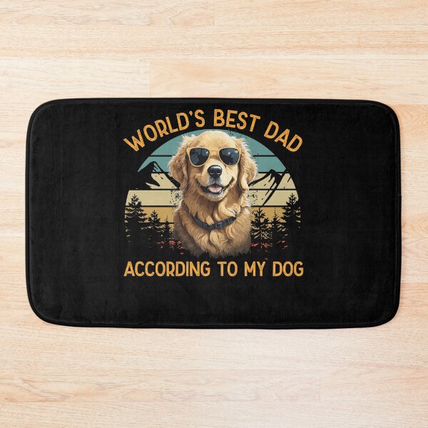 Item preview, World Best Dog Dad Golden Retriever Funny designed and sold by LuminOrb.
