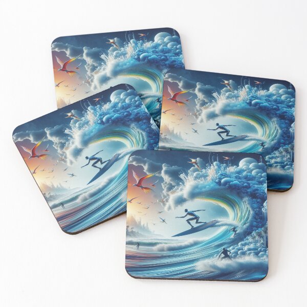 Item preview, Surfing, waves, sea, ocean, sun, sport, swimming, board, leisure, sensation, adrenaline, Hawaii, birds, trees designed and sold by Redbdon.
