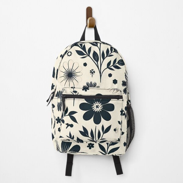 Item preview, Black and Beige Floral Pattern designed and sold by GraphicsClub.
