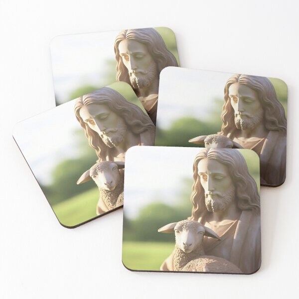 Item preview, Jesus with a sheep statue designed and sold by MoonCatLab.
