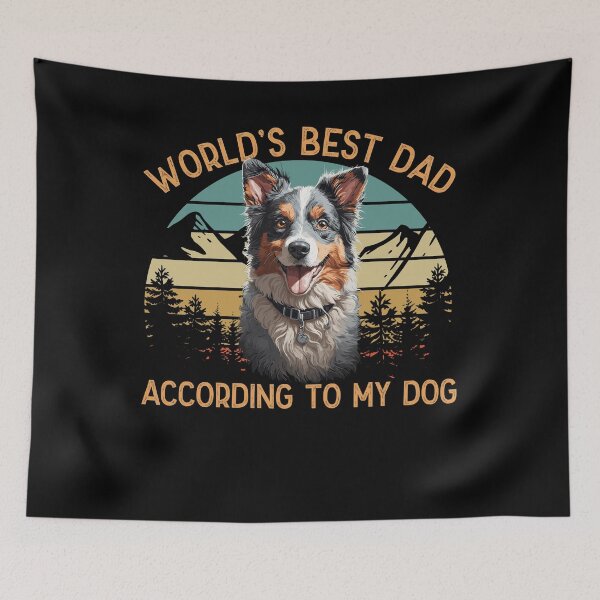 Item preview, World Best Dog Dad Australian Shepherd Love designed and sold by LuminOrb.