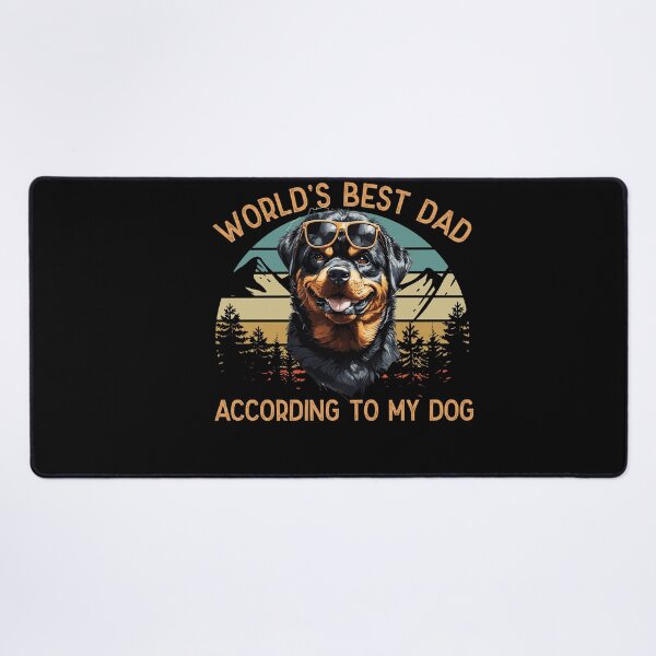 Item preview, World Best Dog Dad Rottweiler Funny Motifs designed and sold by LuminOrb.