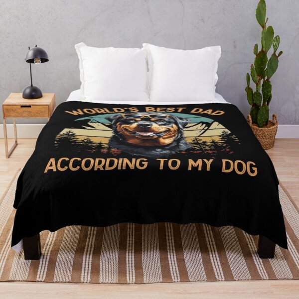 Item preview, World Best Dog Dad Rottweiler Funny Motifs designed and sold by LuminOrb.