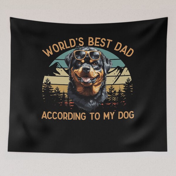 Item preview, World Best Dog Dad Rottweiler Funny Motifs designed and sold by LuminOrb.