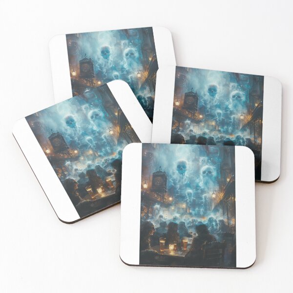 Item preview, Haunted pub with ghostly figures designed and sold by palmyst.
