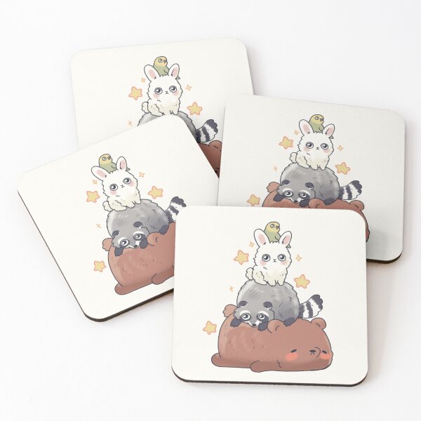 Item preview, Bear raccoon Bunny perrot stack  designed and sold by Artofmayara.