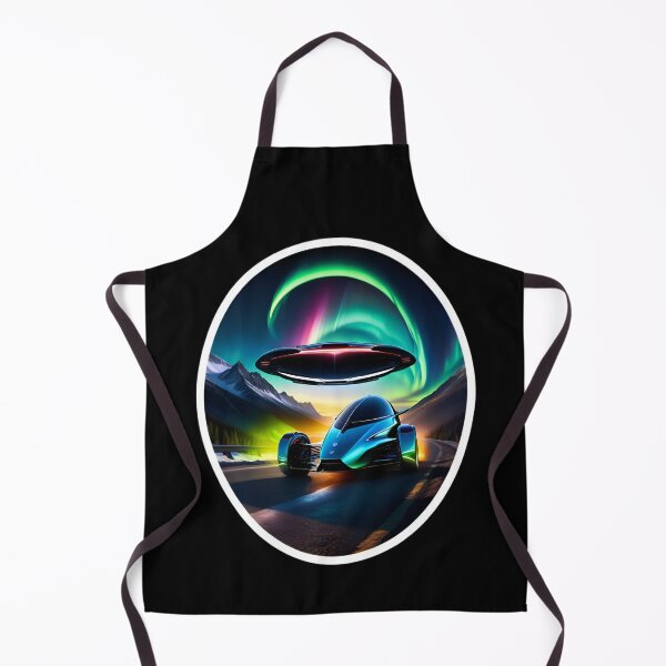 Item preview, Futuristic Car With A Ufo And The Northern Lights designed and sold by TheArtOfPat.