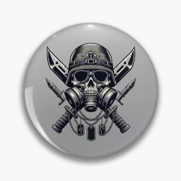 Item preview, Apocalyptic Warrior: Skull with Gas Mask designed and sold by q10mark.