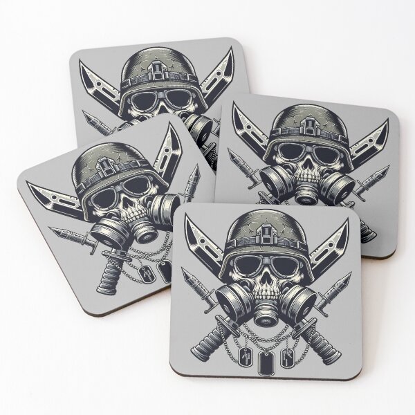 Item preview, Apocalyptic Warrior: Skull with Gas Mask designed and sold by q10mark.