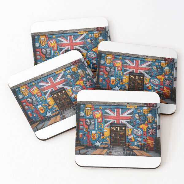 Item preview, Vibrant pub mural with Union Jack designed and sold by palmyst.