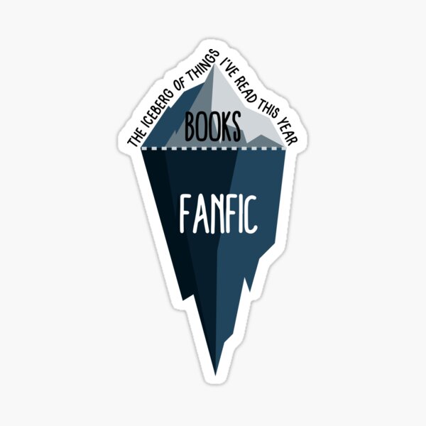 Artikel-Vorschau von Der Eisberg der Dinge, die ich dieses Jahr gelesen habe | Fanfiction vs. Bücher, designt und verkauft von medimidoodles.