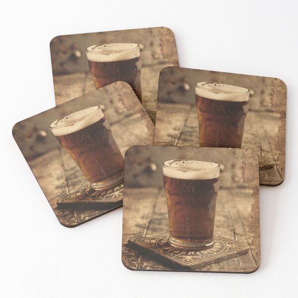 Item preview, A Pint of Ale on Rustic Coaster designed and sold by palmyst.