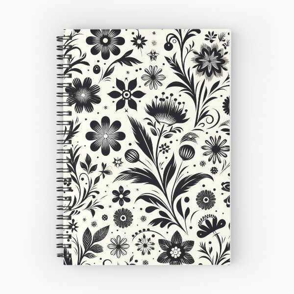 Item preview, Black and White Floral Pattern designed and sold by GraphicsClub.