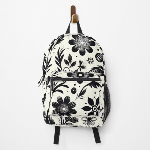 Item preview, Black and White Floral Pattern designed and sold by GraphicsClub.