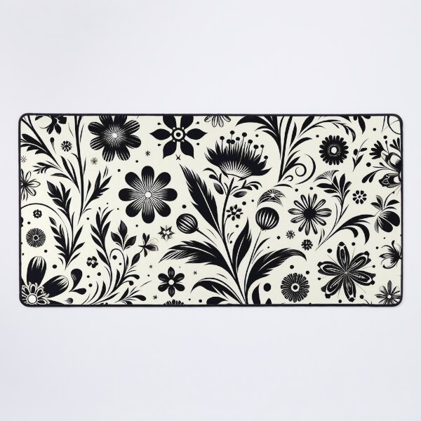 Item preview, Black and White Floral Pattern designed and sold by GraphicsClub.
