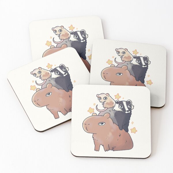Item preview, Capybara badger mouse stack  designed and sold by Artofmayara.