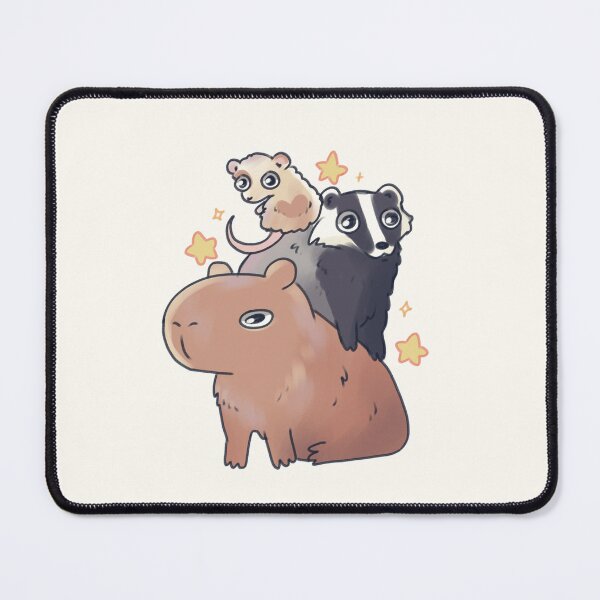 Item preview, Capybara badger mouse stack  designed and sold by Artofmayara.