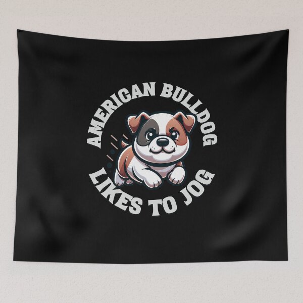Item preview, American Bulldog Likes To Jog designed and sold by MGRcompany.