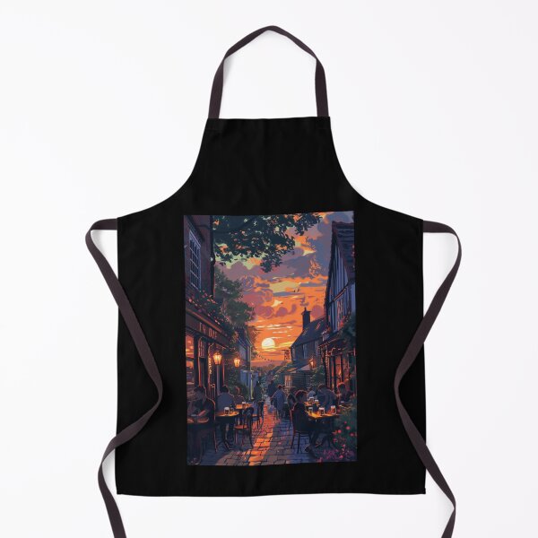 Item preview, Charming British Street Pub at Dusk designed and sold by palmyst.