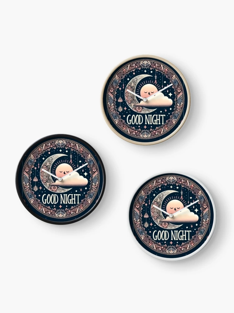 Thumbnail 3 of 4, Clock, Good night designed and sold by ROPATROKOLA.