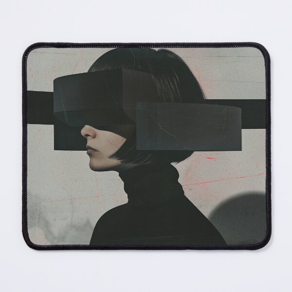 Item preview, Cyber Vision: Futuristic Abstract Portrait with Cyberpunk Aesthetic designed and sold by my-moody-place.
