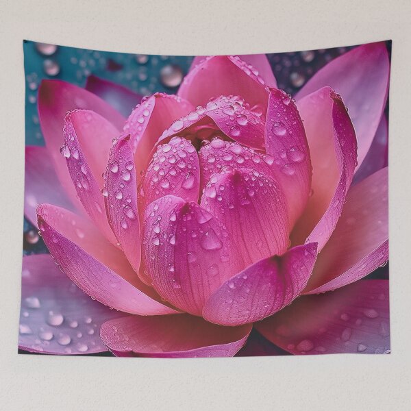Item preview, Pink water lily in dew designed and sold by MoonCatLab.