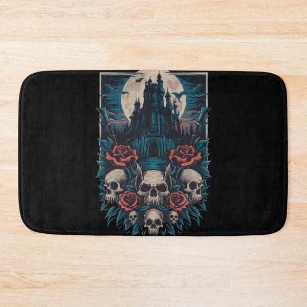 Item preview, Haunted Gothic Castle Blood Rose and Skulls designed and sold by REAL IRISH GIFTS.