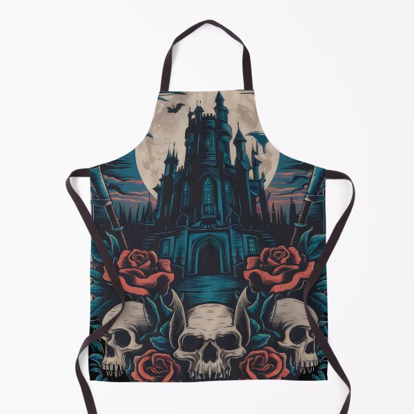 Item preview, Haunted Gothic Castle Blood Rose and Skulls designed and sold by REAL IRISH GIFTS.