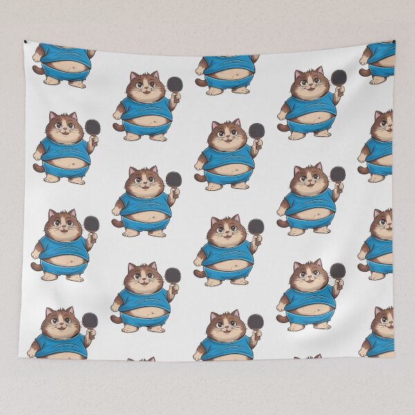 Item preview, Funny Fat Ping Pong Cat designed and sold by Krieghorn.