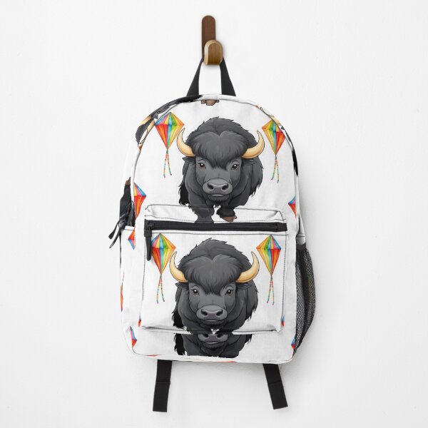 Item preview, Cute Buffalo, time to kite water color painting designed and sold by RoseAIArtRhythm.