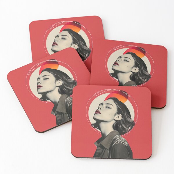 Item preview, Modern Minimalist Woman Portrait Bold Graphic Art designed and sold by my-moody-place.